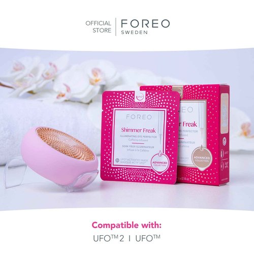 Shimmer Freak Advanced Collection 2.0 UFO-Activated Facial - Eye Contour Illuminating - Beauty & Personal Care - Rose Water - Niacinamide - All Skin Types - Wrinkles - Puffiness - 6 pcs in Pack