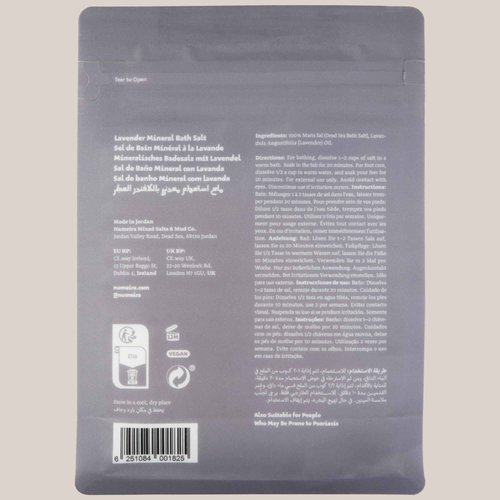 Numeira Dead Sea Salts for Soaking - Relaxing Salt Bath Soak for Body Rejuvenation - Natural Mineral Salts - Coarse Dead Sea Salt Bath Salts for Women & Men w/Lavender Infused Essential Oil (2.2lb)