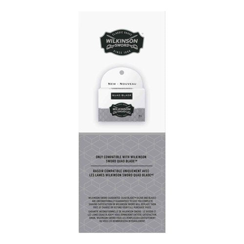 Wilkinson Sword Quad Blade Razor for Men With 5 Quad Blade Razor Refills