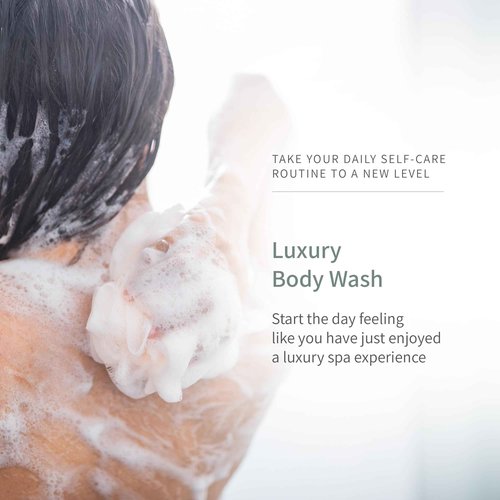 European Spa Source Luxury Body Wash, Orange Blossom and Geranium, Refreshing Bath and Shower Gel Cleanser, 22 fl oz.