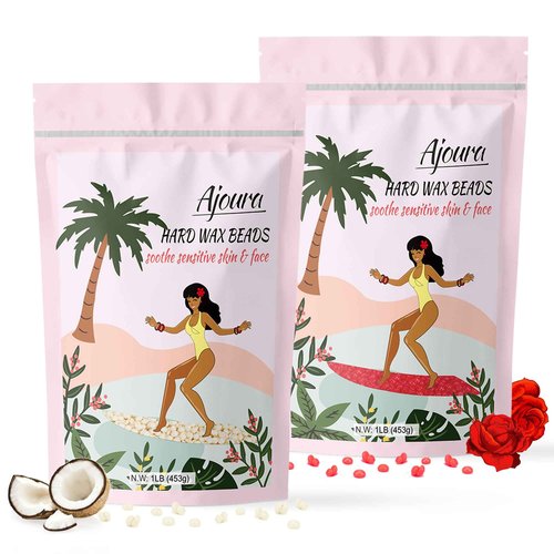 1 lb cream wax beads & 1 lb rose hard wax