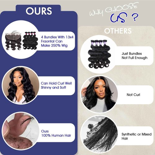 12A Brazilian Human Hair Bundles Body Wave Single Bundle Virgin Hair Bundles Body Wave Human Hair Sew in Weave Natural Black Color Hair 24 inch
