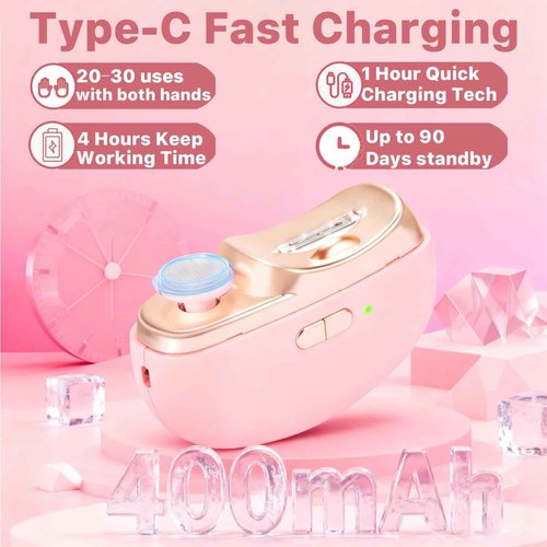 Electric Nail Clippers for Seniors, 2026 2 in 1 Easy Clip Electric Nail Clipper Multifunctional Electric Easy Clip Nail Clippers for Adults，Kids with Polishing and 2 Speeds (Pink)