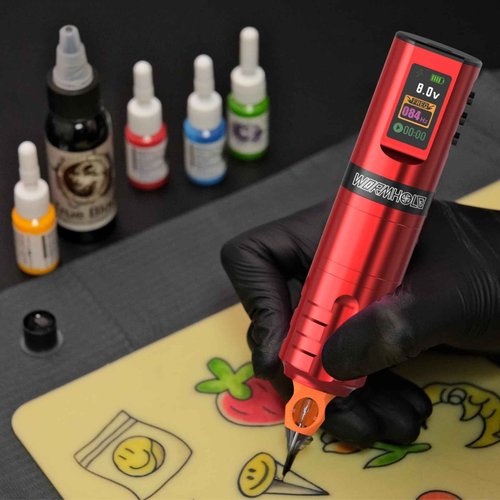 Wormhole Professional Wireless Tattoo Kit with 1800mAh Battery, Complete Set Including Tattoo Needles, Ink, and Everything Needed for Beginners - WTK284