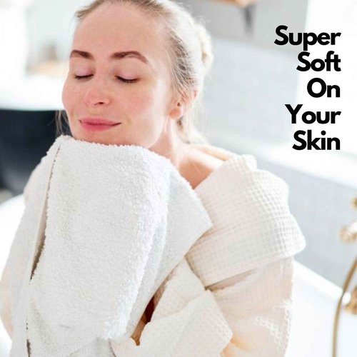 SOFT TEXTILES 24 Pack Cotton Washcloths Set - 100% Ring Spun Cotton, Premium Quality Flannel Face Cloths, Highly Absorbent and Soft Feel Fingertip Towels (White)