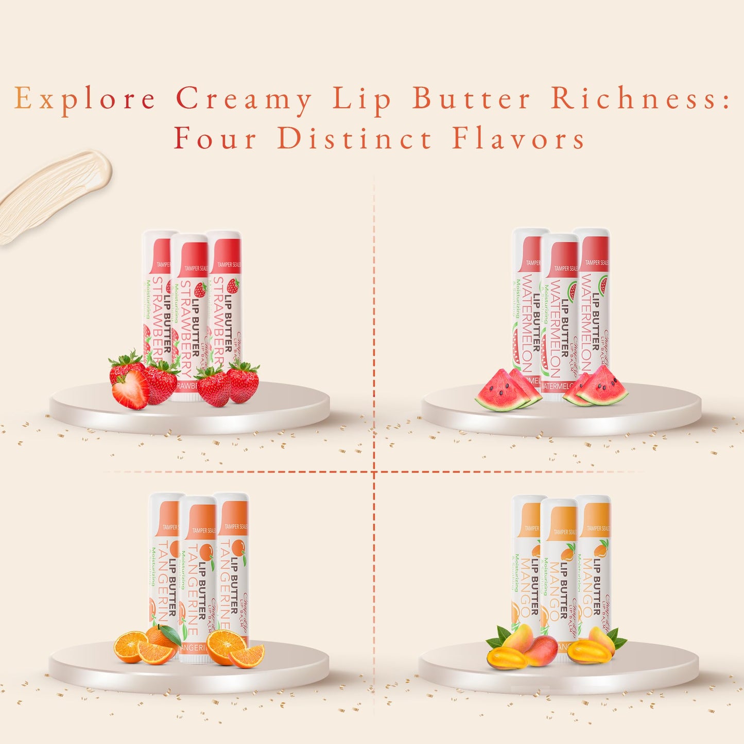 CHAP-LIP Lip Balm 60 Ct. with Fruit Flavors, Cocoa Butter, Coconut Oil | Moisturizing Vitamin E & Total Hydration Treatment & Soothing Lip Therapy (60 Ct Pack of 12)