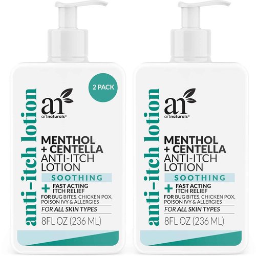 Artnaturals Anti-Itch Lotion – Fast Itch Relief with Menthol & Centella – Soothes Bug Bites, Poison Ivy, Chicken Pox & Allergies – Hydrating, Non-Greasy for All Skin Types