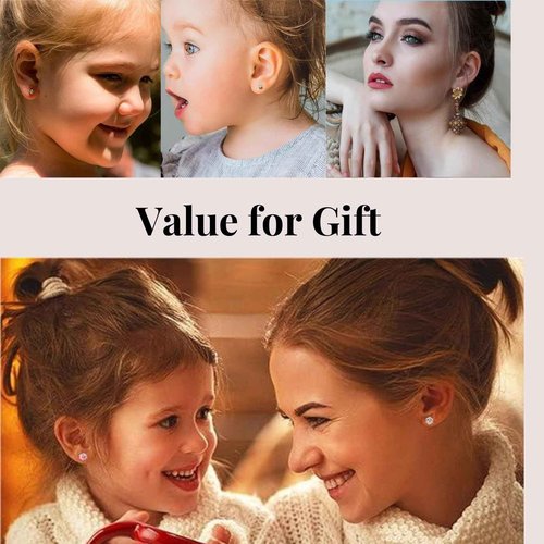 orilace 2Pcs Ear Piercing Kit - Self Disposable Piercing Gun Built-In Earring Stud Pain Relief at Home Piercer Kit Ease of Use Convenient Safe Operate 4mm (Star)