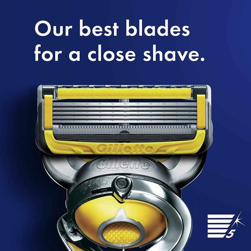 Gillette ProGlide Shield Men's Razor, 5 Bladed Razor, with Precision Trimmer, Comfortglide Lubrication, Glide and Comfort, Handle + 4 Blade Refills, Holiday Gifts for Men