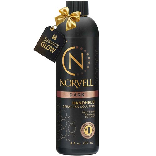 Norvell Premium Spray Tan Solution Dark 8 fl oz – Professional Sunless Tanning Formula for Deep Natural Bronze, Streak Free, Fast Drying, Long Lasting Color