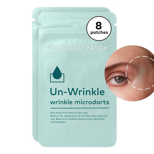 The Good Patch Un-Wrinkle Microdart Anti Wrinkle Patches for Crow’s Feet and Between Eyes, Made with Sodium Hyaluronate, Aloe Vera, Peptides, Clinically Proven (8 Total Microdart Patches)
