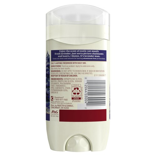 Old Spice Men's Deodorant Aluminum-Free Wilderness with Lavender, 3oz (Pack of 3)