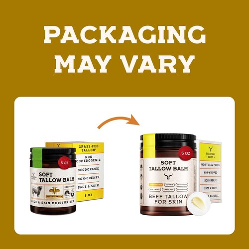 Beef Tallow for Skin - Tallow and Honey Balm For Face - Gift Ready - Tallow Face Moisturizer - Beef Tallow Moisturizer - Tallow Balm - Grass Fed Beef Tallow For Skin - Tallow Face Cream Lotion