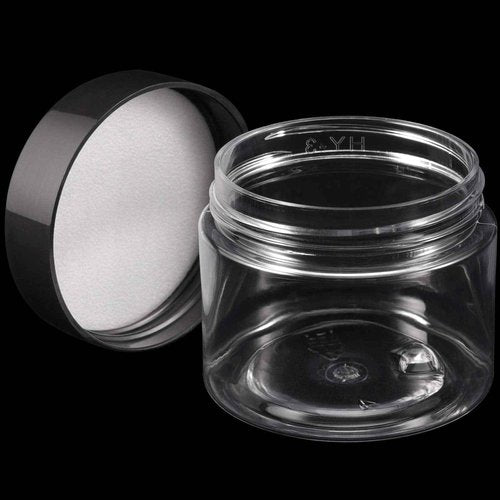 ZEONHAK 68 Pack 2 OZ Plastic Jars with Lids, Round Clear Slime Containers, Refillable Cosmetic Containers for Travel, Storage Lotion Cream Cosmetics Powders and Small Parts