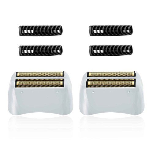 2 Pack Pro Shaver Replacement Foil and Cutters Compatible with andis 17150(TS-1)/17155/17200 Shaver ProFoil Lithium Replacement Golden