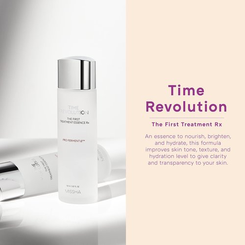MISSHA Time Revolution The First Essence RX (4th Gen) 5.07 Fl oz/150ml, Korean Face Essence, Hydrating Facial Toner, Skin Smoothing & pH Balancing Toner for All Skin Types