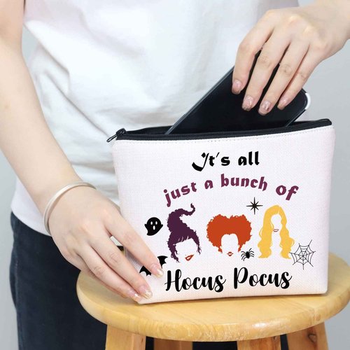 MNIGIU Hocus Movie Cosmetic Bag Sanderson Sister Gift It’s all just a Bunch of Hocus Pocus Makeup Zipper Pouch Bag for Women Halloween Party Gift (Bunch of)