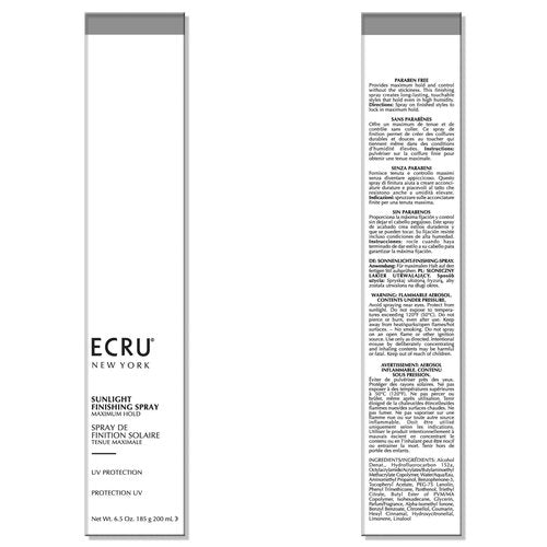 ECRU New York Sunlight Finishing Spray, Hairspray Extra Hold, Hair Styling Heat Protectant Spray, Travel Size, 2oz