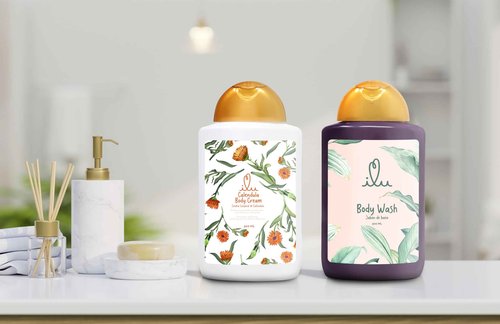 ILU Body Cream & Body Wash Bundle - Multi-Purpose Relief & Nourishment, Plant-Powered Hydration, Invigorating Cleansing, Soothes & Moisturizes, Normal Skin Types, pleasant aroma, 10 fl oz (Pack of 2)
