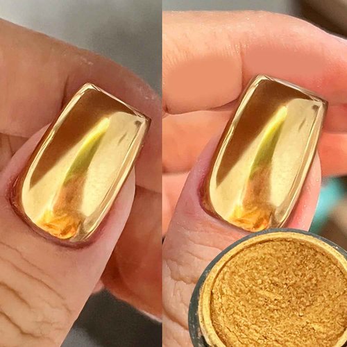 Superfine French Silver Gold Nail Chrome Powder Set Black White Snow Design Sugar Effect Nail Glitters Pigment Dust Silver Gold Chrome Nail Powder Kit Manicure Accessories DIY Crafts (2 Bottles)