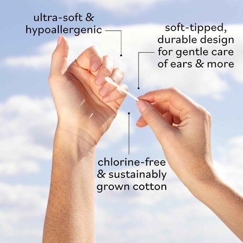 Sky Organics - Organic Cotton Swabs, 1500 ct. - Ultra Soft Tips - Strong & Durable - Hypoallergenic - Chlorine Free - Sustainable - Natural, Vegan & Cruelty Free - Skin Care & Self Care w ebook