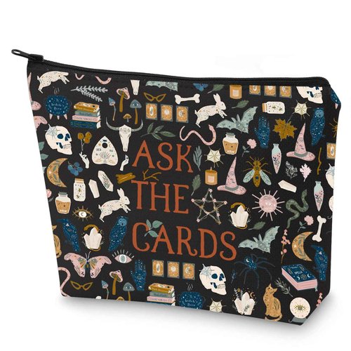 G2TUP Tarot Card Storage Bag for Tarot Enthusiasts Ask the Cards Halloween Witch Zipper Bag (Ask the Cards New)