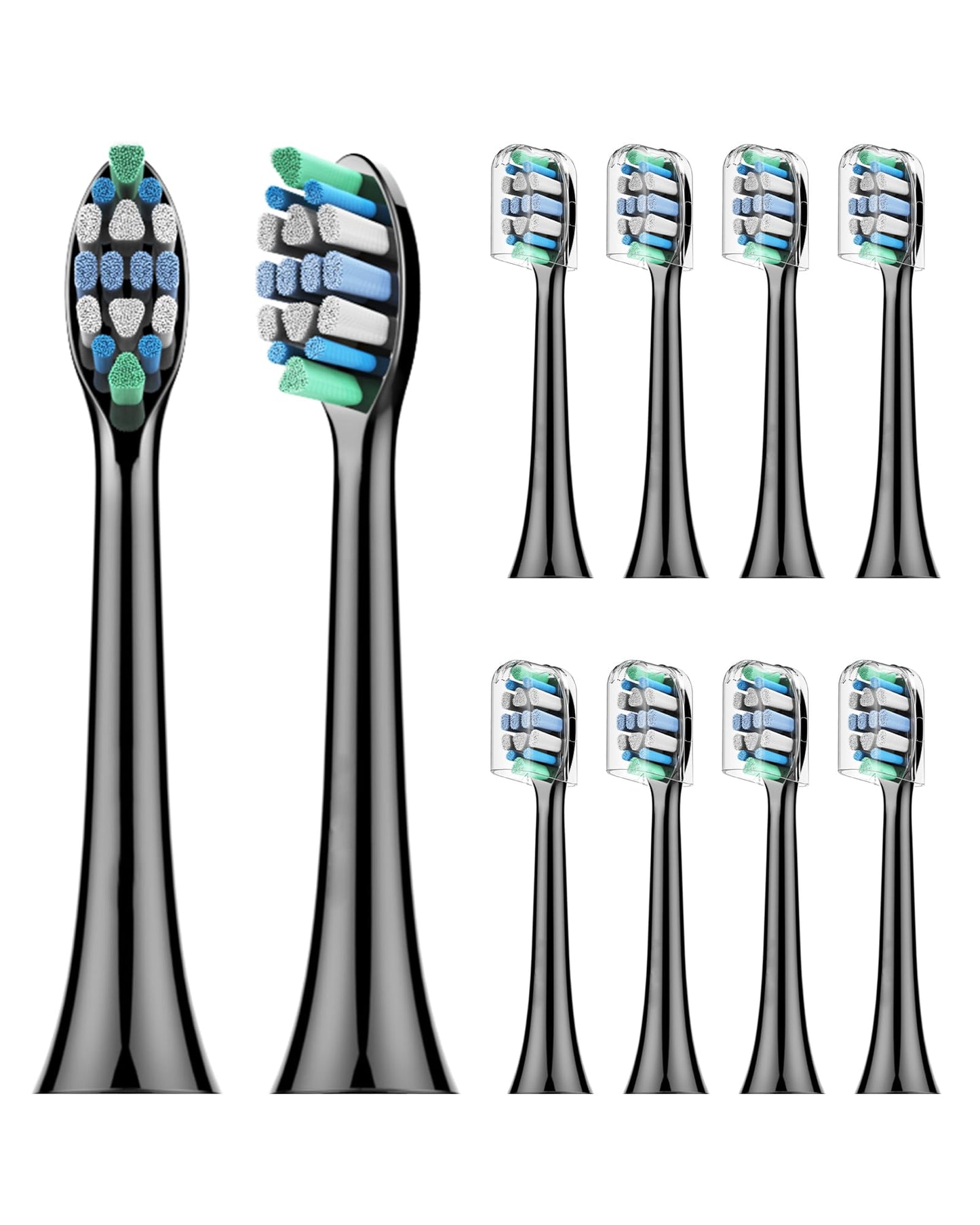 Replacement Toothbrush Heads Compatible with Phillips Philips Sonicare：10 Pack Soft Replacement Electric Brush Head Compatible with Phillips Sonicare Plaque Control Snap-on