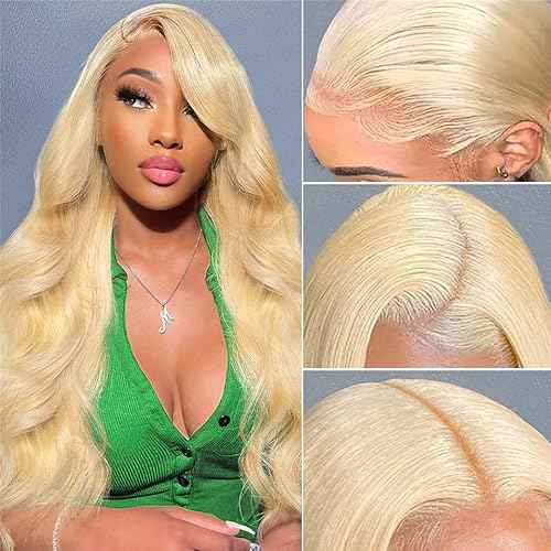 613 Frontal 13x4 HD Transparent Lace Closure 100% Russian Blonde Human Hair Ear To Ear Blonde Frontal Free Part Natural Hairline 18 Inch