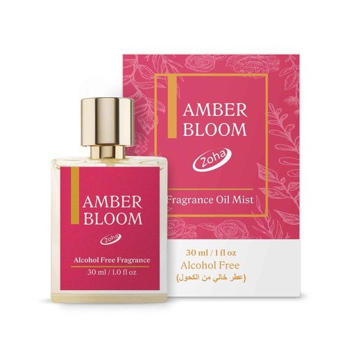 Zoha Perfumes Amber Bloom Perfume Oil Spray & Perfume Oil Roll On Bundle, Alcohol-Free, Long-Lasting Fragrance for Women & Men, Premium Quality Scents
