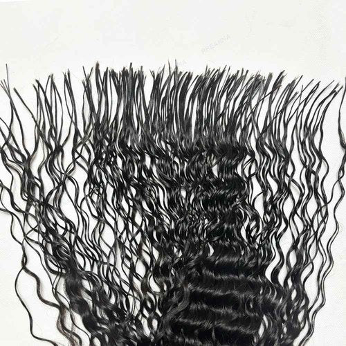 RHEANNA Pre-Divided Curly Bulk Human Hair For Boho Braids Loose Deep Wave Bulk Human Hair For Braiding Double Drawn Extensions (160 Roots)18inch/50g