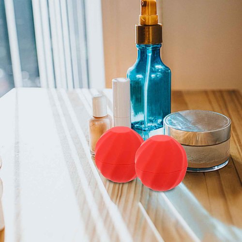 Beavorty 10 Pcs Refillable Lip Balm Containers Spherical Plastic Tubes for Travel Natural Lip Balms and Crayon Lipsticks Easy to Fill Compact Size
