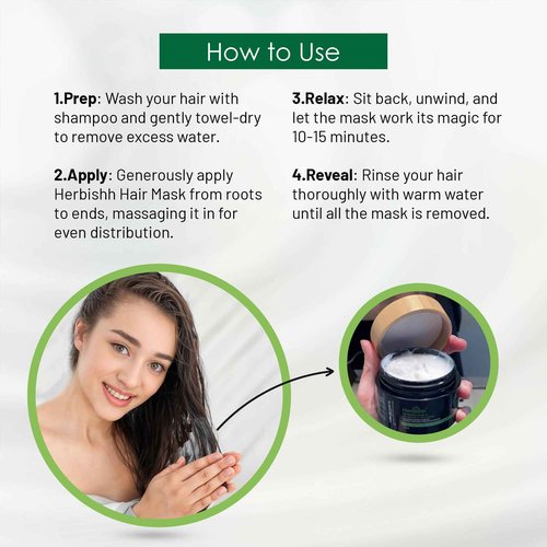 Herbishh Combo Hair Color Shampoo Black 500ml + Herbishh Argan Hair Mask 250gm