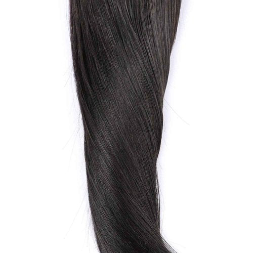 Clip in Hair Extensions Human Hair New Version Thickened Double Weft Brazilian Hair 140g 8pcs Per Set Remy Hair Silk Straight Soft Thick Natural Black Full Head Clip In(18" #1B)
