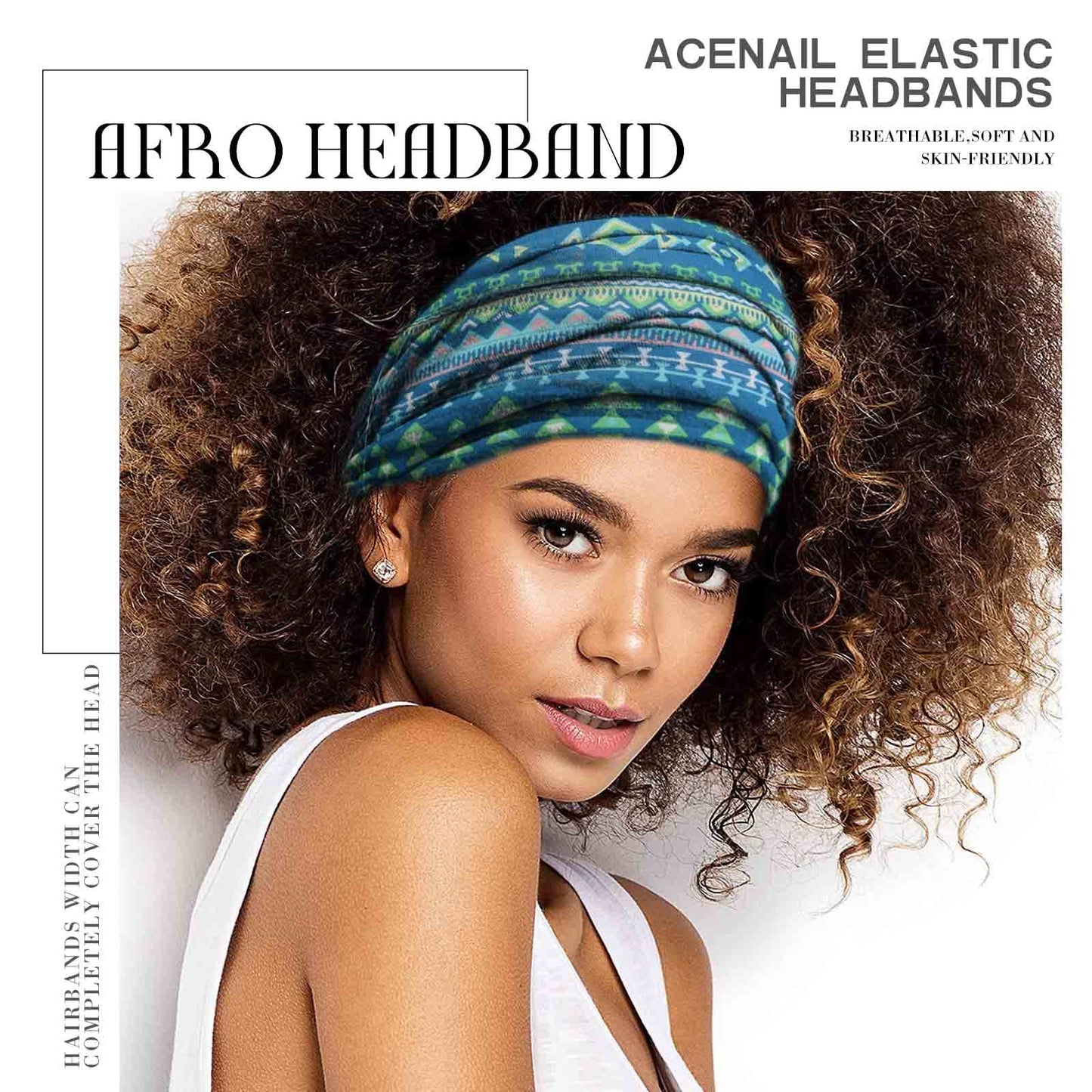 Acenail Wide Headbands Women Turban Knotted Headband Elastic Non Slip Hairbands African Head Bands Cotton Workout Head Wraps Bohemian Head Band Running Sports Hairband Yoga Head Scarfs Boho Hair Accessories for Women and Girls Pack of 4 (#8 Stylish)