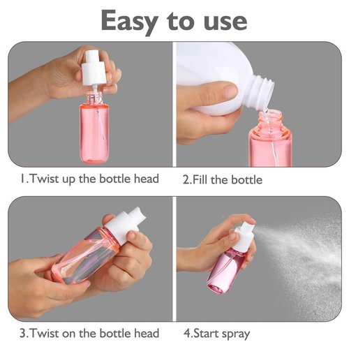 Aeibxiy Small Spray Bottle Travel Size 1.35oz 40ML, Fine Mist Plastic Spray Bottles, Refillable Empty Spray Bottle for Toners, Perfume, Face& Hair Spray