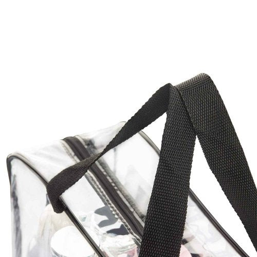 HAOGUAGUA 2-Piece Large Clear Makeup Cosmetic Organizer Bag, Plastic Tote Bags, Waterproof Transparent Handbag Purse