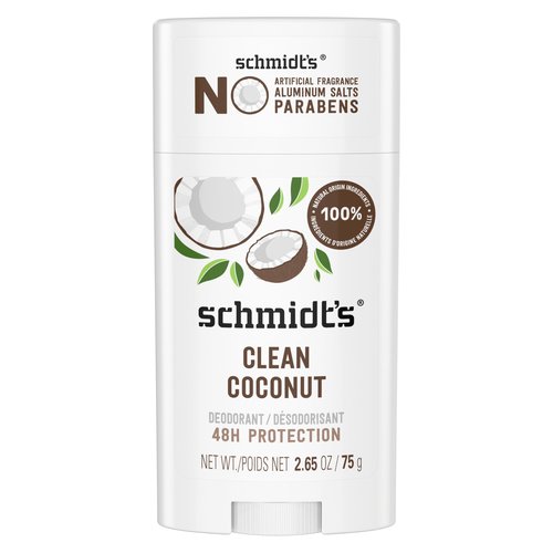 Schmidt's Aluminum Free Natural Deodorant for Women and Men, Sandalwood and Citrus & Aluminum-Free Vegan Deodorant Clean Coconut for Women and Men