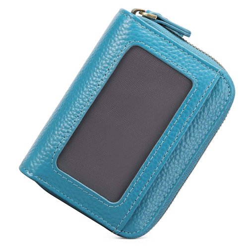 GOIACII Small Genuine Leather Wallet for Women, RFID Blocking Credit Card Holder Wallet