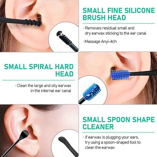 Ear Wax Vacuum Removal Tool, 6 Gear Strong Suction Electric Ear Cleaner Ear Vacuum Wax Remover, USB Charge Ear Wax Suction Removal Kit, Reusable Ear Suction Vacuum Device for Adults and Kids (Blue)