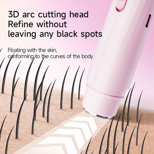 New Electric Bikini Trimmers for Women, Travel Razors, Glowhave Double Headed Shaver, Body Hair Trimmer, Rechargeable Painless Professional Shaver, Suitable for Underarms, Legs, Arms,Face (Pink)