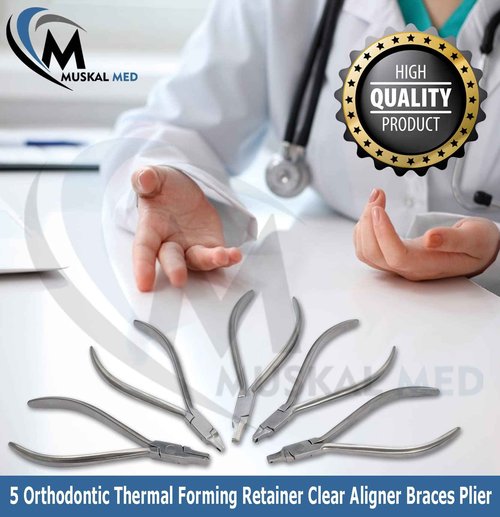 VISION TEK MED Orthodontic Dental Vertical Dimple Pliers Thermal Forming Retainer Clear Aligner Braces Plier