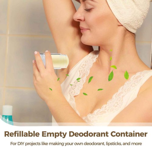 30 PCS Empty Deodorant Containers, 1 oz Refillable Transparent Plastic Deodorant Stick Bottles, 30 ml Twist-up Bottom Filling Clear Tube for DIY Lipstick, Chapstick, Crayons