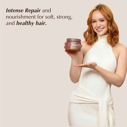 Rev320 320Pure Hair Mask for Damaged Hair 16oz, Mascarilla para el cabello, Deep Conditioning Mask for Dry, Frizzy, Color-Treated & Curly, Hydrating Treatment for Growth & Repair
