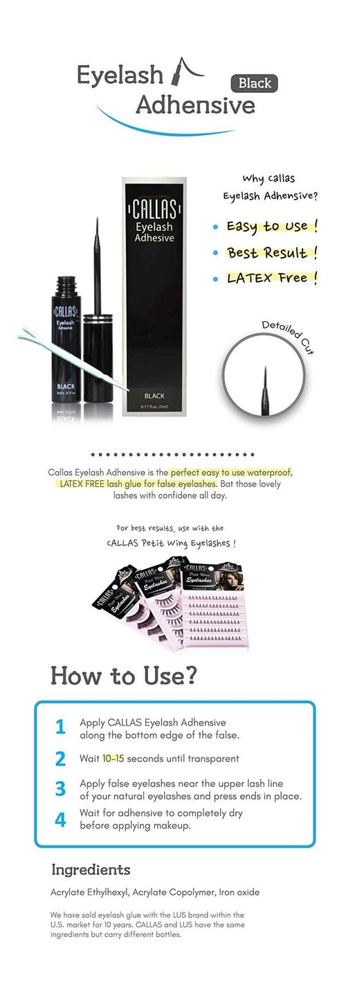 CALLAS Eyelash Adhesive Clear & Black Duo 0.17fl oz/5ml