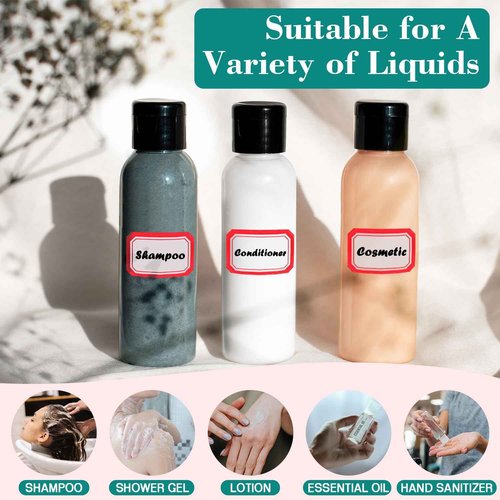 100pcs Empty 3.4 oz Travel Bottles with Flip Cap Tsa Approved Leakproof Plastic Squeeze Small Shampoo Bottles for Toiletries Liquids Travel Essentials Containers for Lotion, Party favors, Bulk Gifting