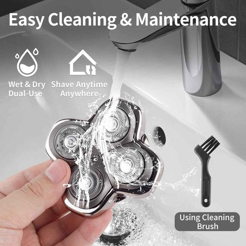 2 Pack Head Shaver Replacement Heads Compatible with Skul Pitbulls Gold PRO,Silver PRO, Platinum PRO,Butterfly Kiss PRO - Hypoallergenic Stainless Steel Shaver Foil Replacement - 4D Floating Blade