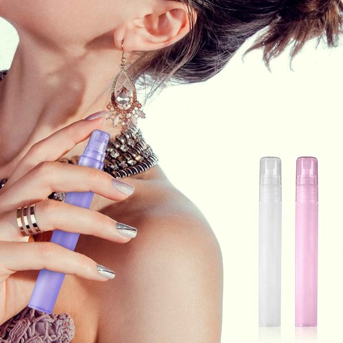 60 Pieces 10 ml Plastic Spray Bottles Empty Fine Mist Sprayer Bottles for Travel Essential Oils Perfume Supplies(Multicolored)