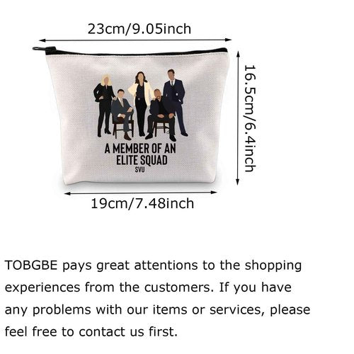 TOBGBE Funny Law Detective Team SUV TV Show Merchandise A Member Of An Elite Squad SVU Cosmetic Bag Detective Lover Gift (Law Team Bag)