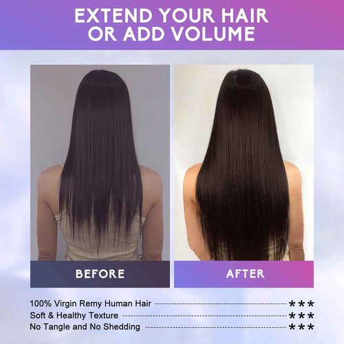ZNXDJXE Dark Brown Clip in Hair Extensions Real Human Hair Invisible Seamless Remy Human Hair Clip in Extensions for Women 18 Inch 100g, 8pcs Per Set with Double Weft