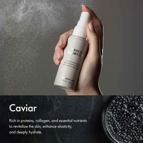 TwentyKEI Caviar Glow Mist, Hydrating Facial Spray with Collagen & Peptides,50ml